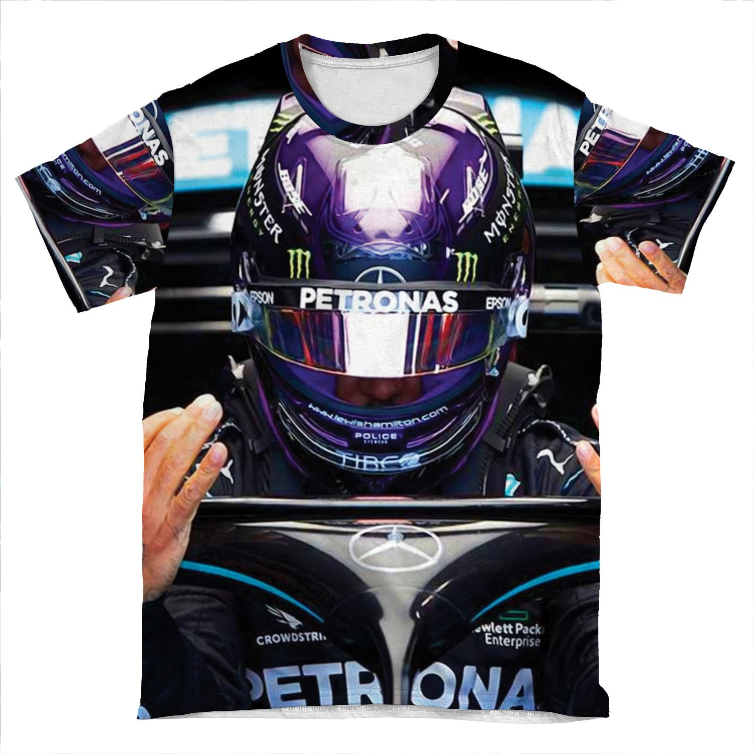 Lewis Hamilton Getting Ready To Race For The 2020 Hungarian Grand Prix AOP T-shirt Tee