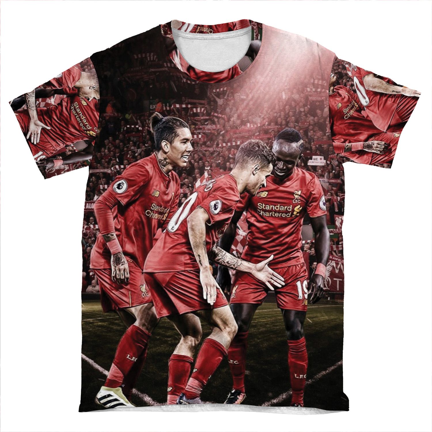Lfc: Firmino, Coutinho & Mane AOP T-shirt Tee