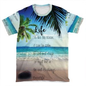 Life Is A Beach AOP T-shirt Tee