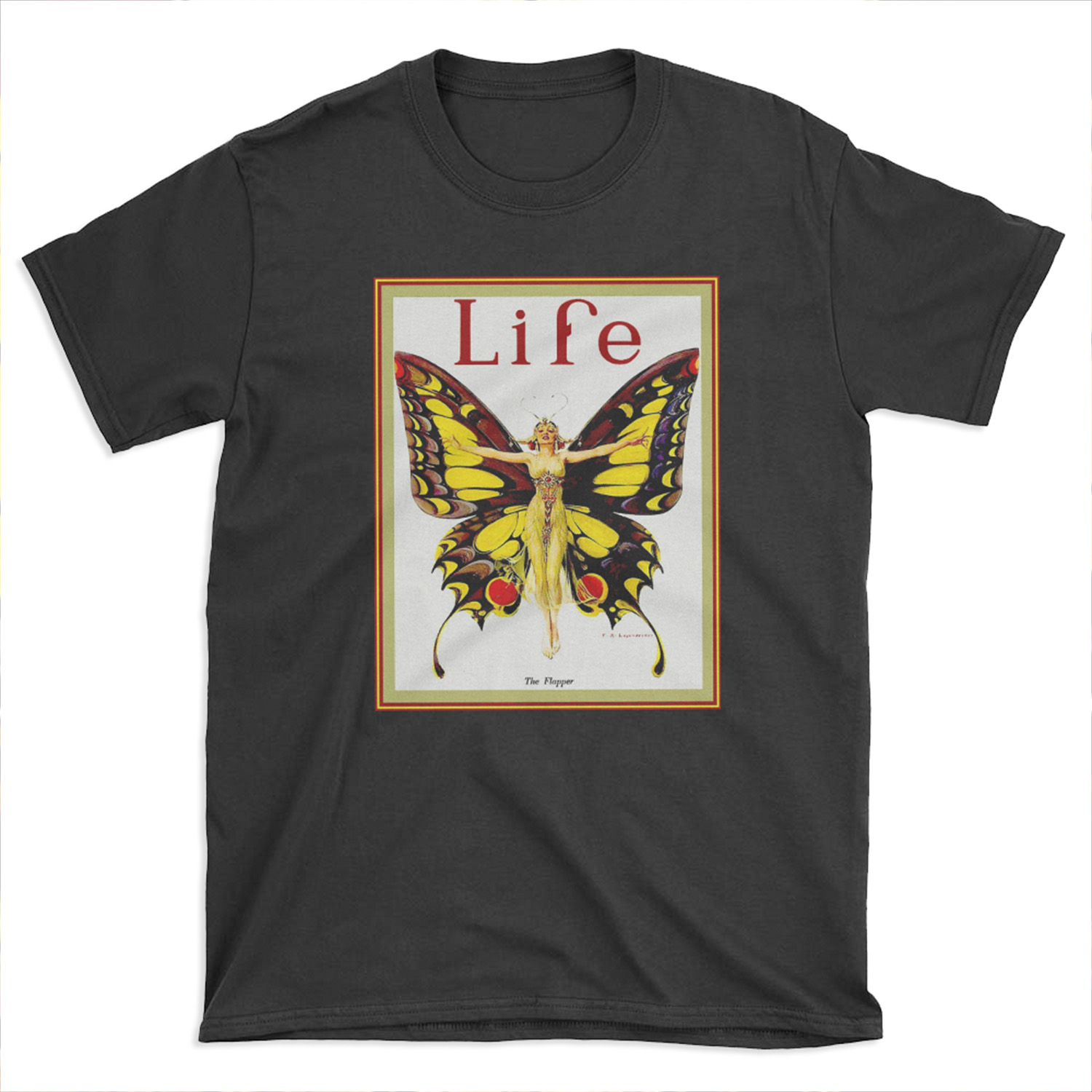 LIFE : Vintage 1922 Flapper Advertising Print T-shirt Tee