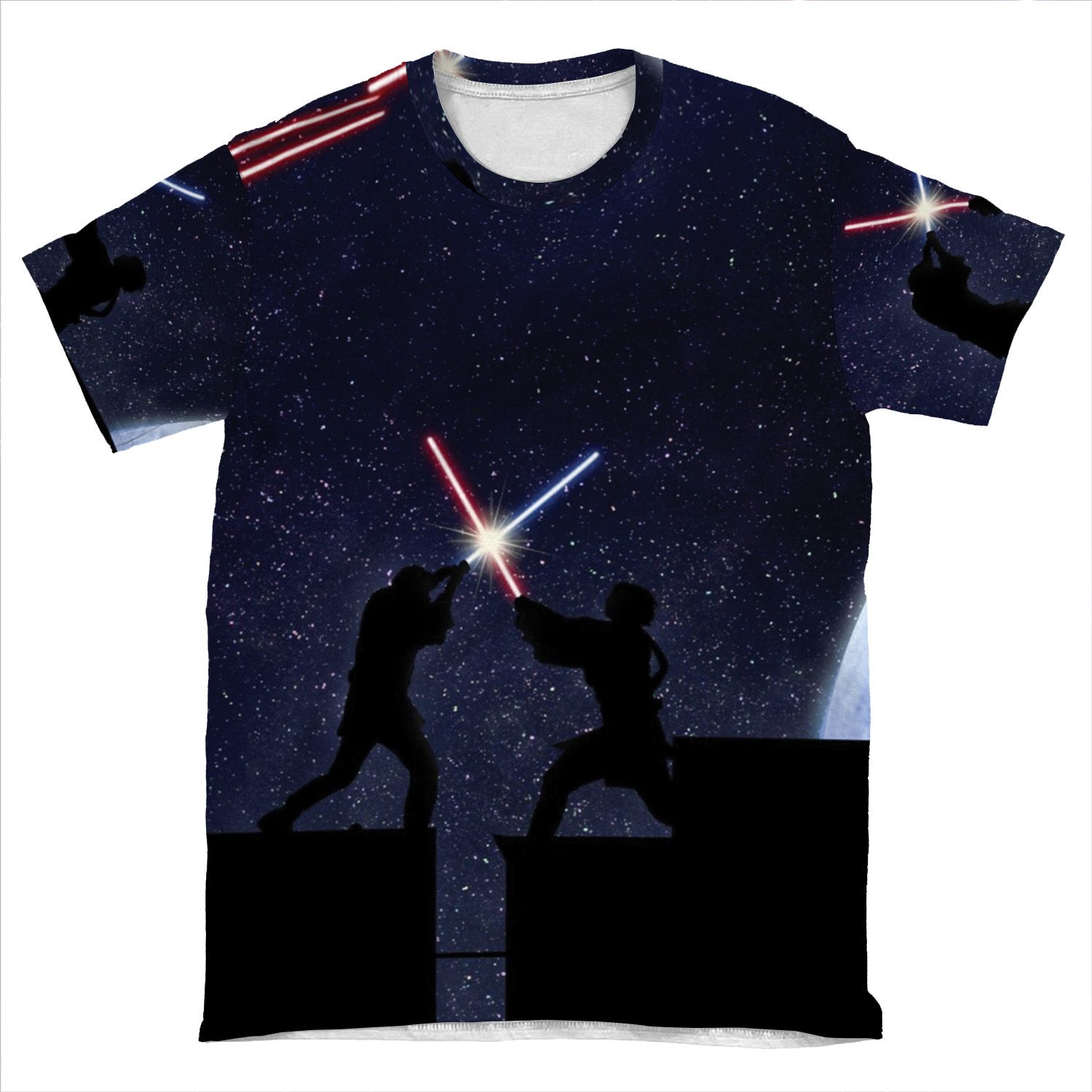 Lightsaber Fight AOP T-shirt Tee