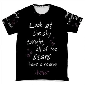 Lil Peep Star Shopping Lyrics Pink - Lil Peep Merch AOP T-shirt Tee