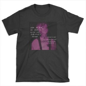 Lil Peep Star Shopping Lyrics Signed Photo T-shirt Tee