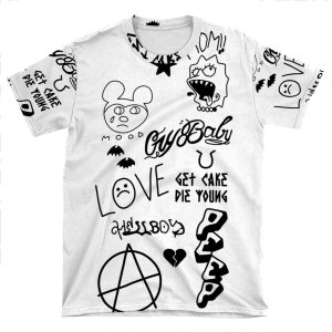 Lil Peep Tattoo's I AOP T-shirt Tee