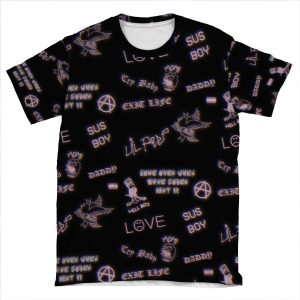 Lil Peep Tattoos AOP T-shirt Tee