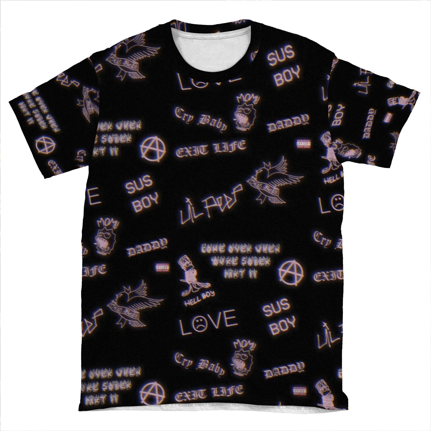 Lil Peep Tattoos AOP T-shirt Tee