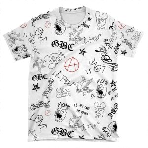 Lil Peep Tattoos Wallpaper AOP T-shirt Tee