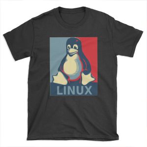 Linux tux penguin obama poster T-shirt Tee