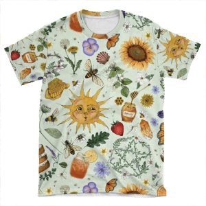 Litha Pattern- Green AOP T-shirt Tee