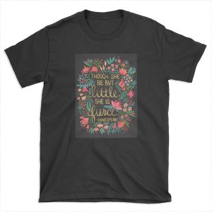 Little & Fierce on Charcoal T-shirt Tee