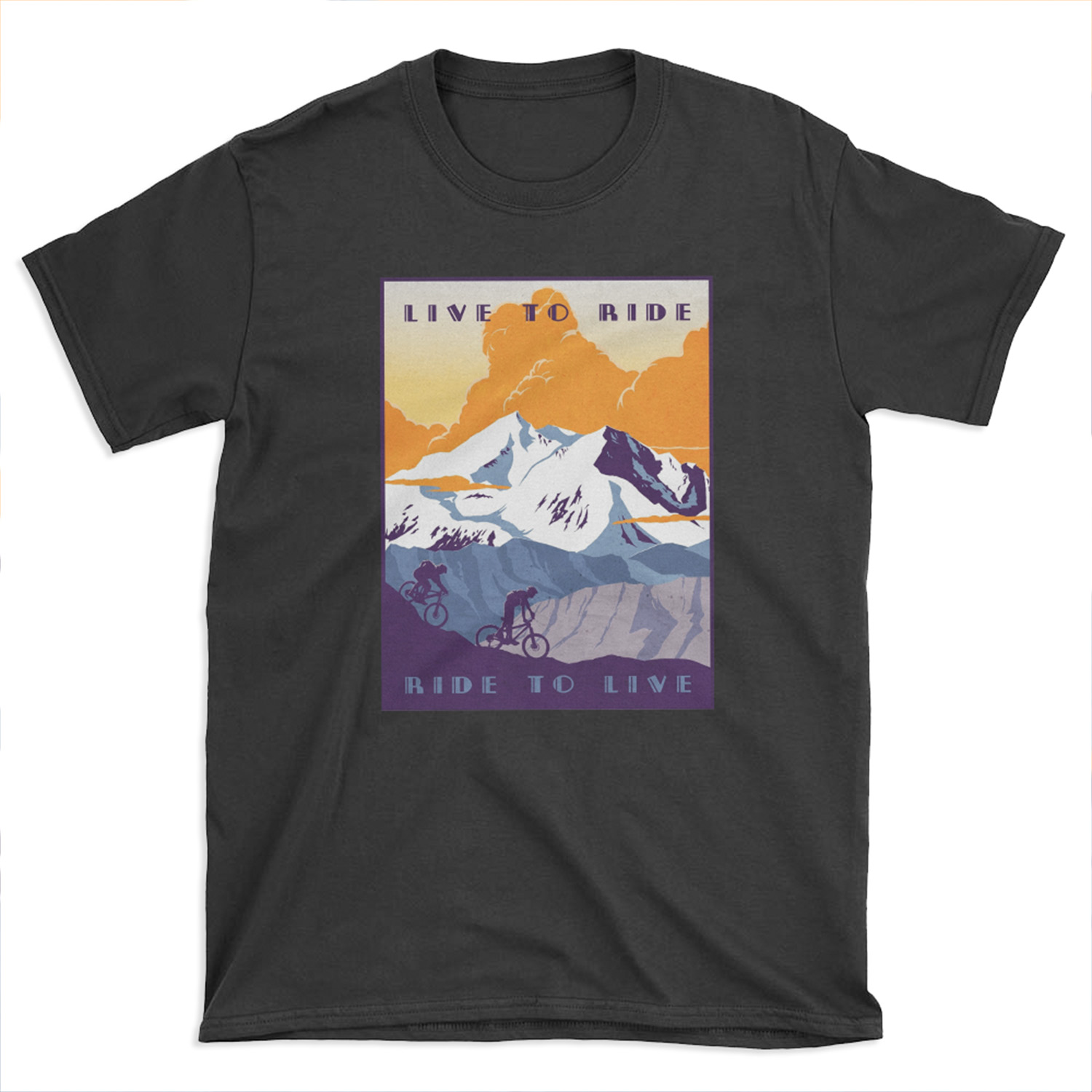 Live to Ride, Ride to Live retro cycling poster T-shirt Tee