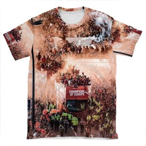 Liverpool Fc Champions Of Europe Parade AOP T-shirt Tee
