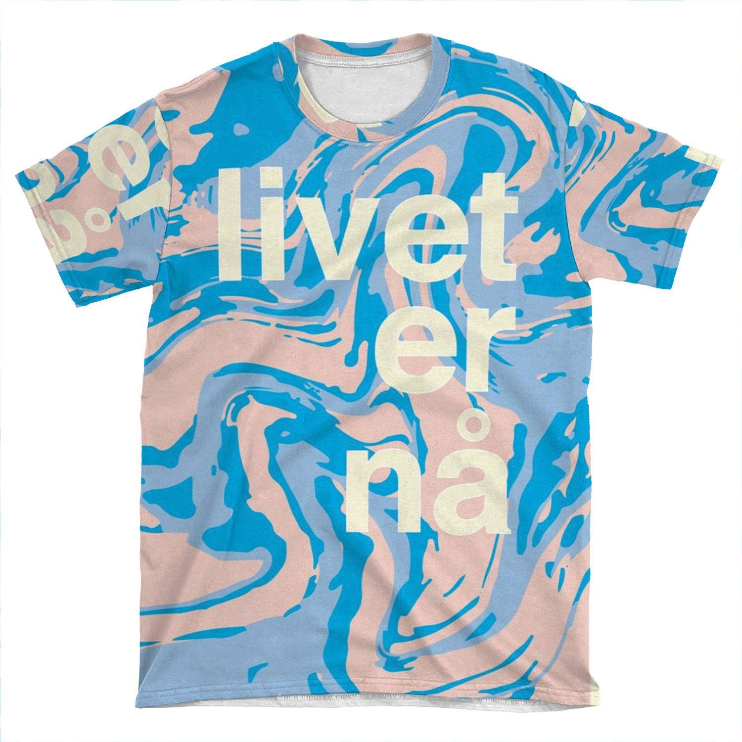 Livet Er No - 'Life Is Now' AOP T-shirt Tee