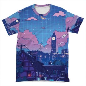 Lofi Night AOP T-shirt Tee