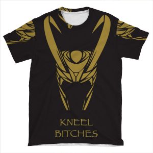 Loki Says Kneel Bitches AOP T-shirt Tee