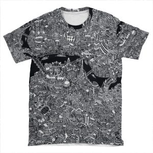 London Map AOP T-shirt Tee