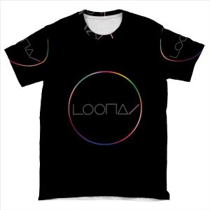 Loona Logo Round Circle All Colors AOP T-shirt Tee