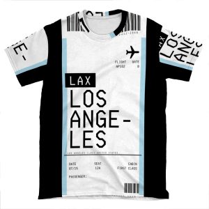 Los Angeles Boarding Pass AOP T-shirt Tee