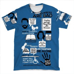 Lost Quotes AOP T-shirt Tee