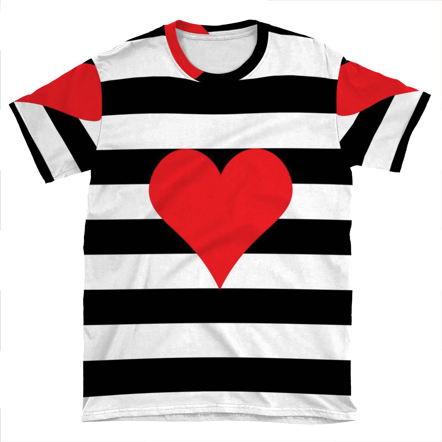 Love & Stripes AOP T-shirt Tee