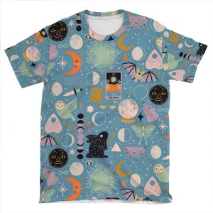 Lunar Pattern: Blue Moon AOP T-shirt Tee