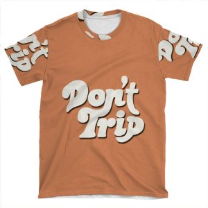Mac Miller Don't Trip Circles Swimming Text Design AOP T-shirt Tee