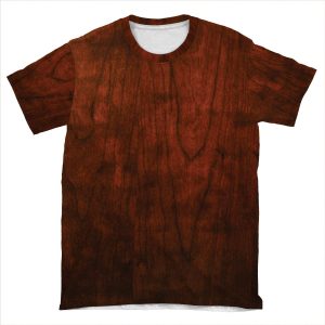 Mahogany Wood Texture AOP T-shirt Tee