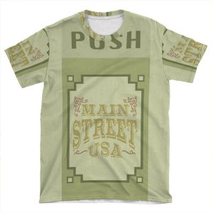 Main Street Trash Can Design AOP T-shirt Tee