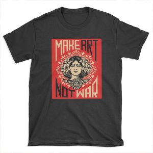 Make Art Not War Symbol T-shirt Tee
