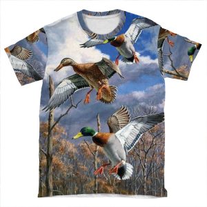Mallards Cupped Phone AOP T-shirt Tee