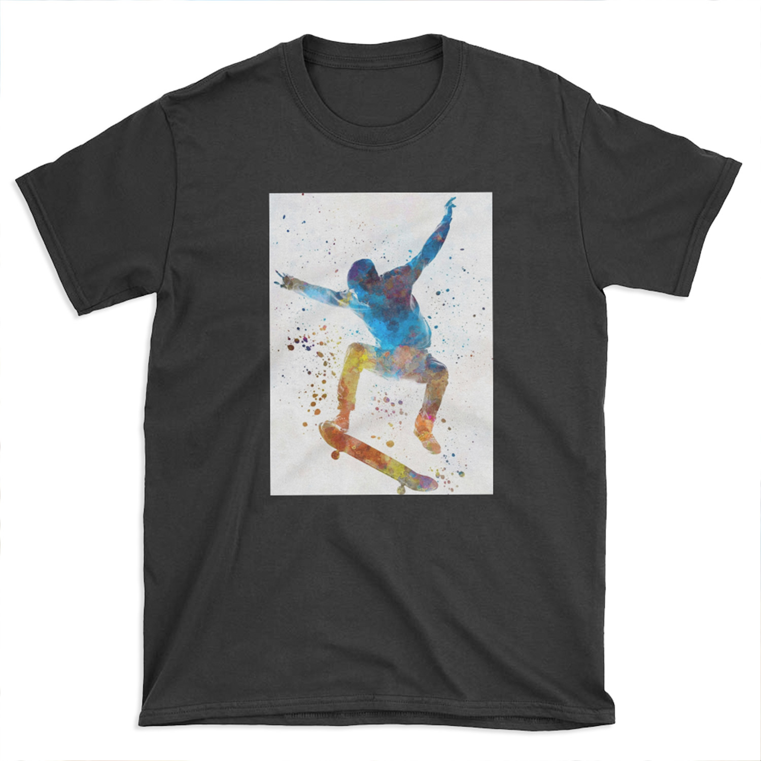 Man skateboard 01 in watercolor T-shirt Tee