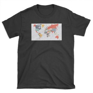Map of the World in Happy Colors T-shirt Tee