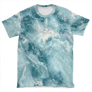 Marble - Blue [Ultra-soft Micro Fleece Blanket] AOP T-shirt Tee