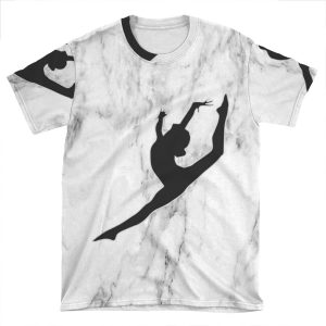 Marble Gymnast Silhouette AOP T-shirt Tee