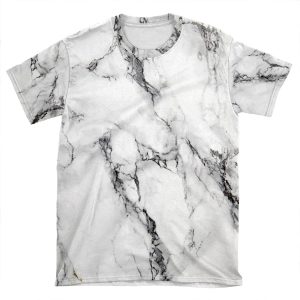 Marble - White [Ultra-soft Micro Fleece Blanket] AOP T-shirt Tee