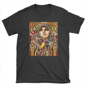 MARDI GRAS; Vintage New Orleans Art Deco Print T-shirt Tee