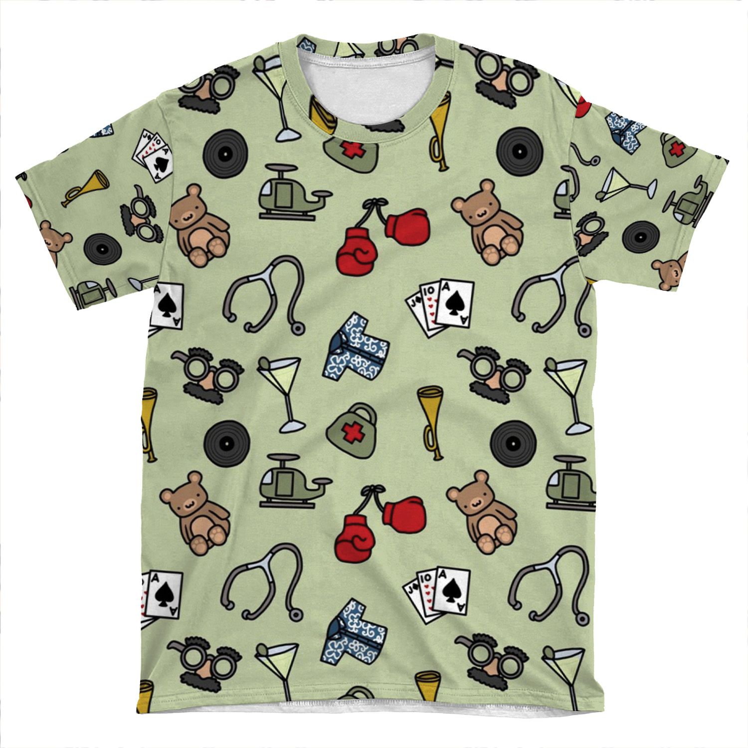 Martinis And Medicine AOP T-shirt Tee