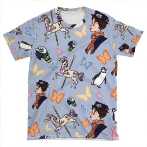 Mary Poppins Pattern AOP T-shirt Tee