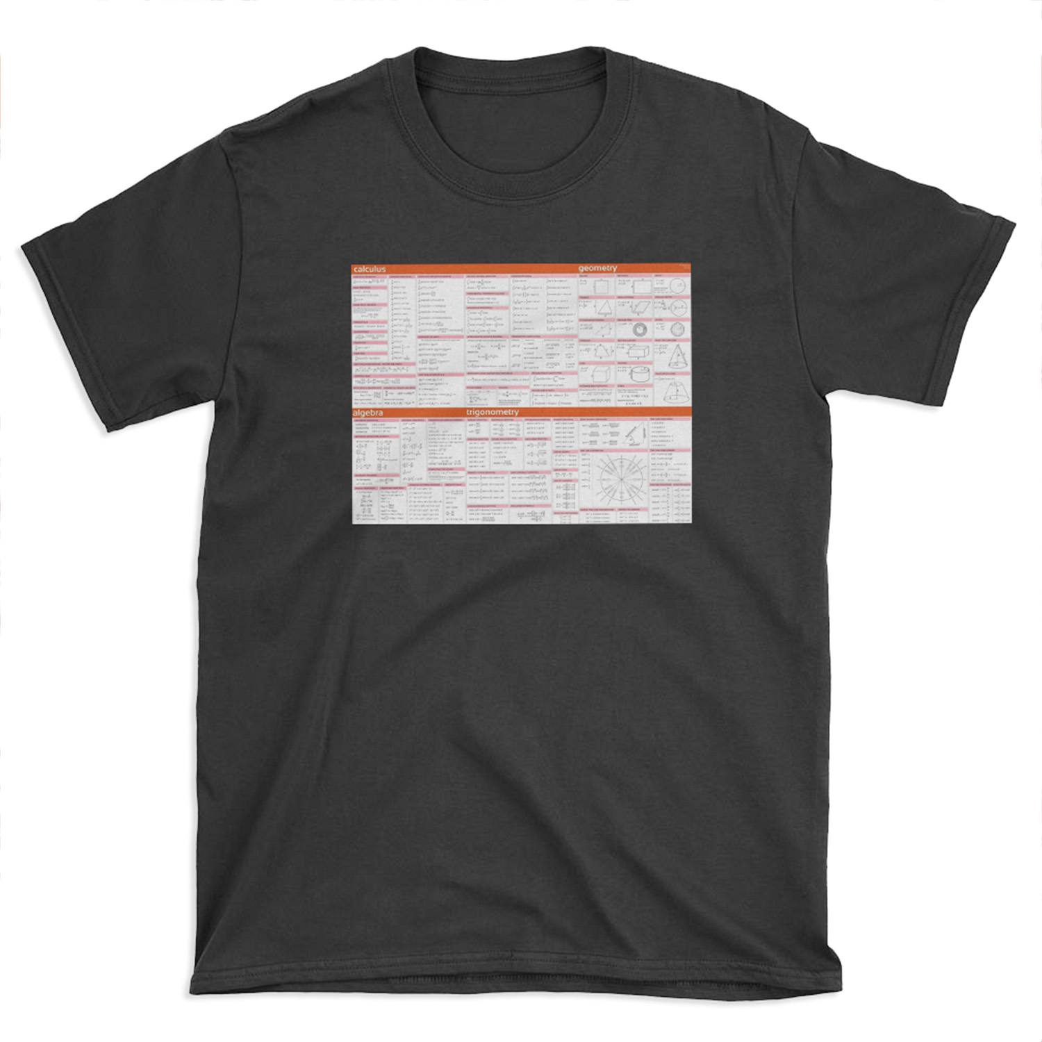 Math Formula Sheet - Red T-shirt Tee