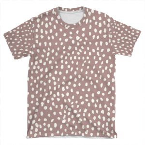Mauve Dalmatian Print Mask AOP T-shirt Tee