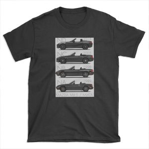 Mazda MX5 evolution black T-shirt Tee
