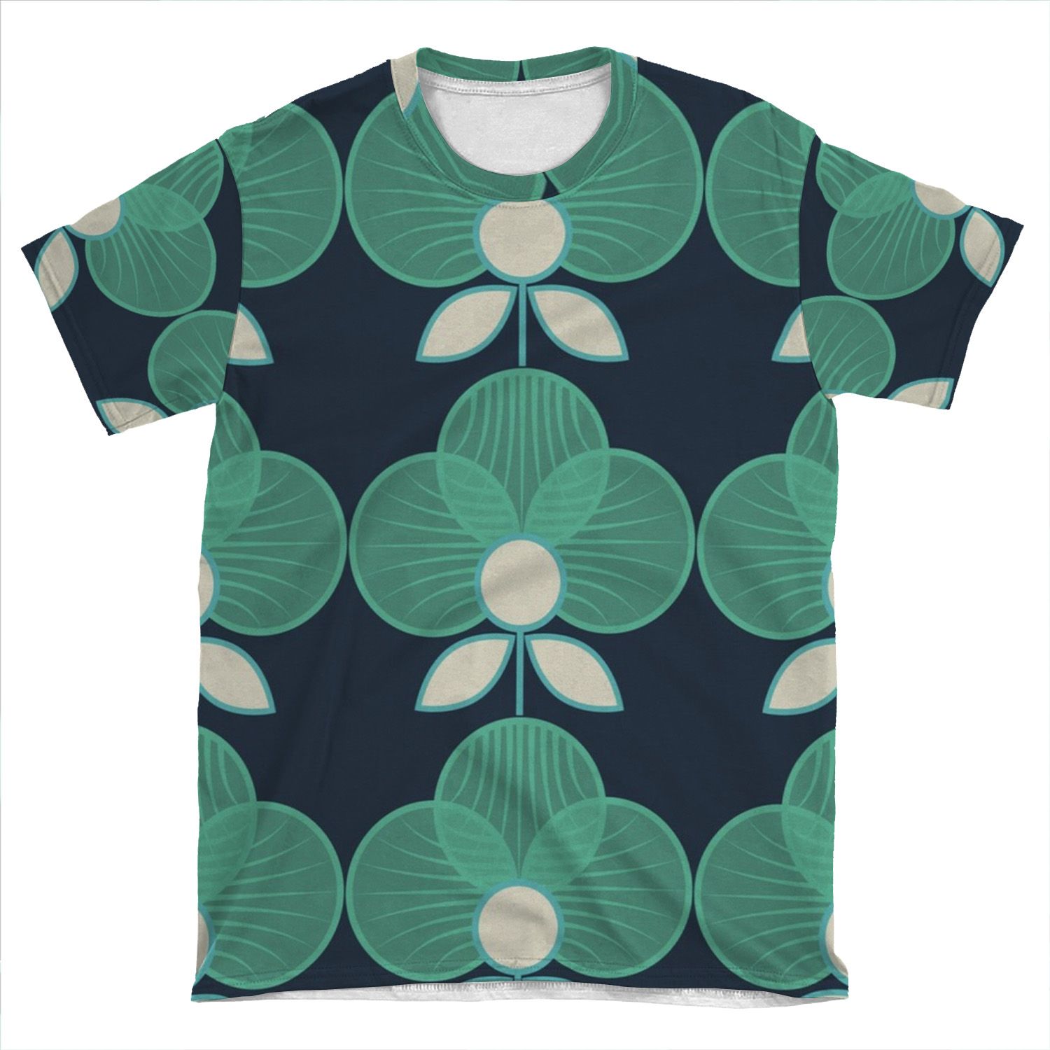 Mcm Trois En Aqua AOP T-shirt Tee