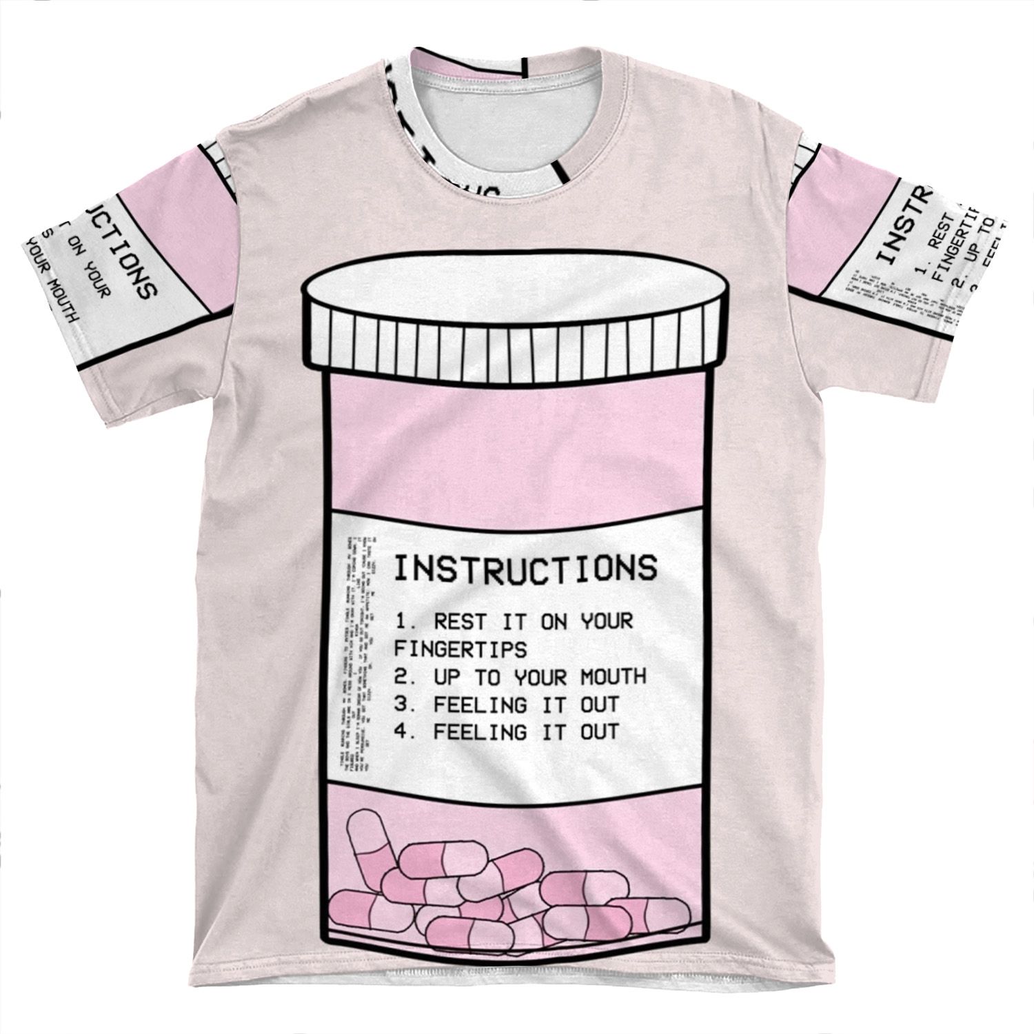 Medicine Pill Bottle AOP T-shirt Tee
