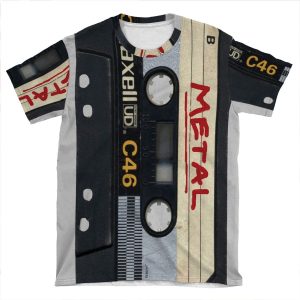 Metal Mix Tape AOP T-shirt Tee