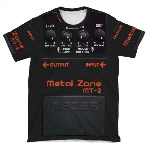 Metal Zone Guitar Pedal AOP T-shirt Tee