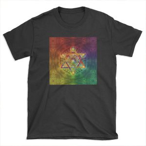 Metatron's Cube with Merkabah and Flower of Life T-shirt Tee