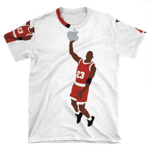 Michael Jordan Dunking An Apple AOP T-shirt Tee