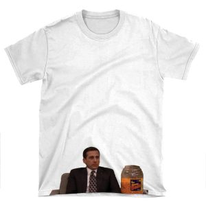 Michael Scott Cheesy Poofs AOP T-shirt Tee