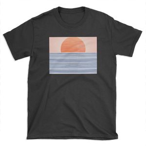 Mid Century Beach Sunset Design T-shirt Tee