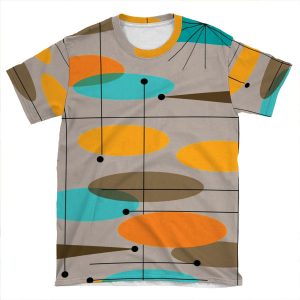 Mid-Century Modern Ovals Iii AOP T-shirt Tee